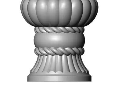 Decorative Vase and Urn with rope motifs 3D print model