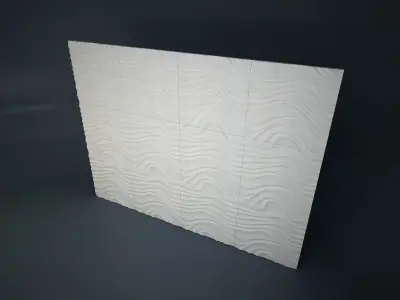 03 GESSO PATTERN 3D WALL Low-poly 3D model