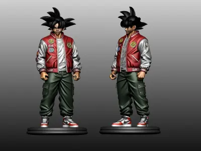Cool side of Goku 3D print model