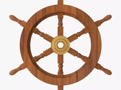 Classic Decorative Wood Helm 3D model