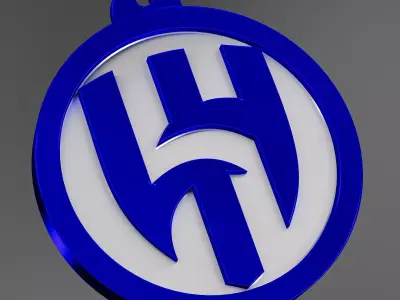 Al Hilal Saudi Football Club logo 3D print model