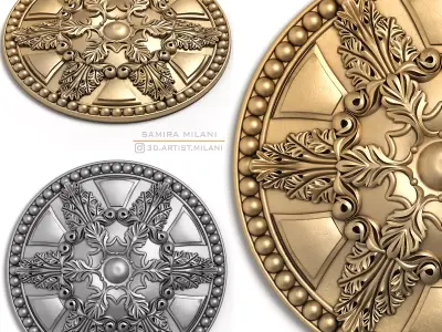 Round rosette 10 3D model