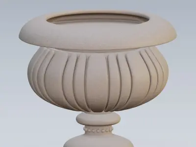 Garden urn planter07 3D model