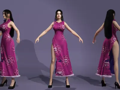 One Piece Empress Boa Hancock Realistic Next-Gen Quality 3D model