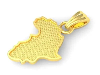 Africa Map Pendant  3D print model