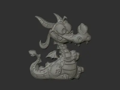cute cartoon dradon decor 3D print model