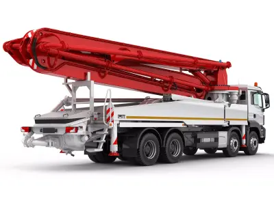 Concrete Pump Truck 3D model