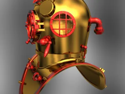 Diving helmet 3D model