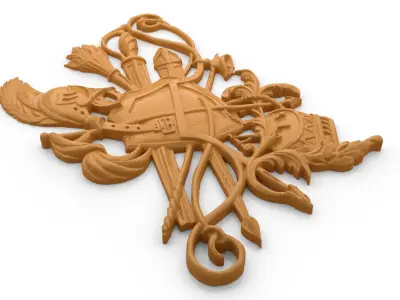 Classic decor ornament v-3D model 66 3D model