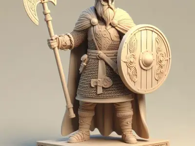 3181  Viking Warrior in Full Armor 3D Model  3d  stl 3D print model