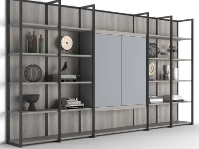 Natevo Continuum bookcase Flou 3D model
