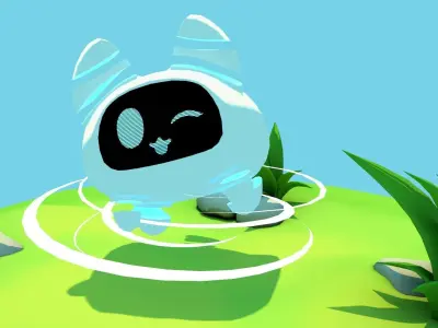 Robo Hoverkitty      VRCHAT AND CVR READY      SylviaCrisp Low-poly 3D model