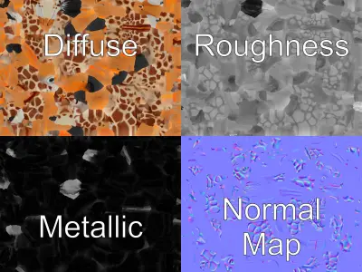 Kordofan Giraffe Realistic Skin Textures model pack Low-poly 3D model