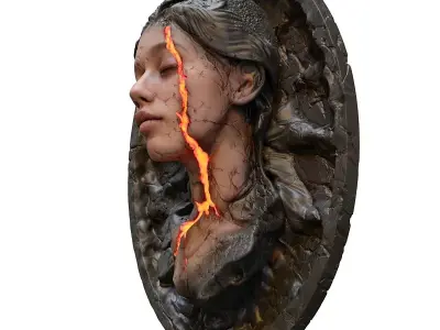 Lava girl 3D model