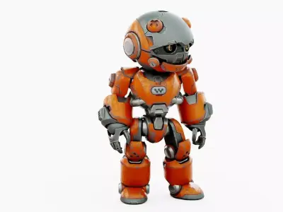 ROBO ZERO-C  Rigged for Unreal Engine - Unity - MIXAMO 3D model