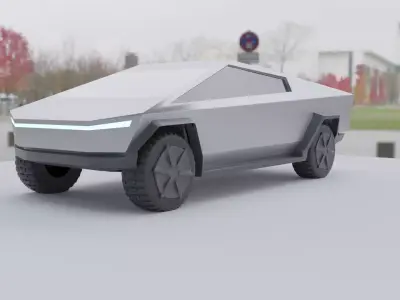 Cybertruck futuristic truck 3D model