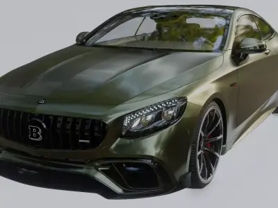Mercedes-AMG GT 63S Brabus 800 chevaux Low-poly 3D model