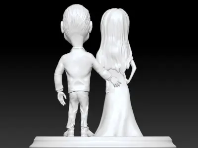 Wedding couple Cake 3D print 3D print model