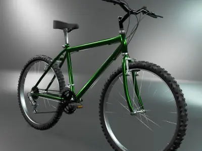 Mountain Bike Bicycle 3D model Low-poly 3D model
