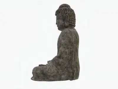 Realistic Buddha Statue Low-poly 3D model