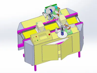 Packaging box labeling machine 3D model