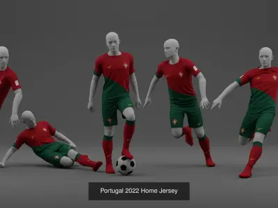 Portugal 2022 Jersey 3D Model Pack