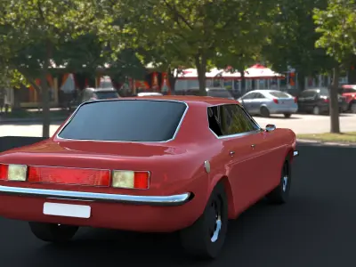 Vintage Car Low Poly Low-poly 3D model