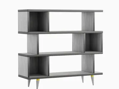 Modern Bookshelf 04 3D model