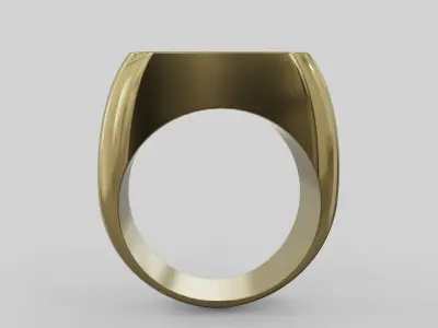 gents signet ring  3D print model