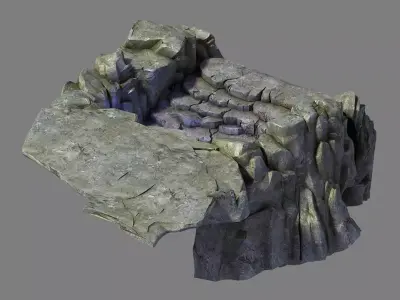 Stone Nagisen Grassland - Cave 02 3D model