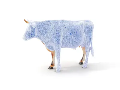 Holstein Cow Model Pack for Realistic Rendering Low-poly 3D model