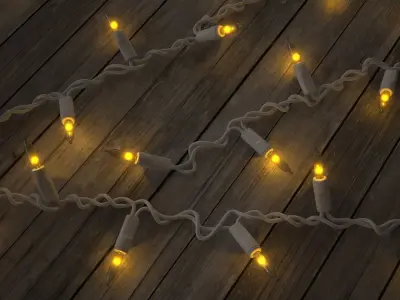 Strings Christmas Lights V2 Low-poly 3D model