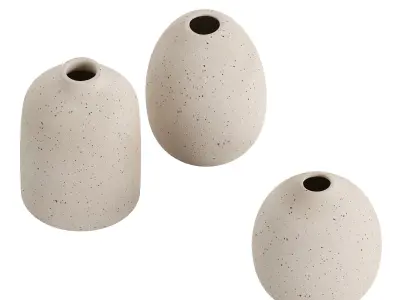 Boho Ceramic Vase 3D model