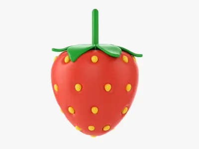 Strawberry stylized 3D model