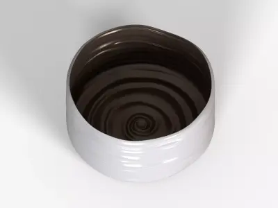 White Plastic Basket h160 Low-poly 3D model