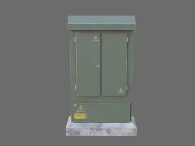 Electrical Boxes Low-poly 3D model