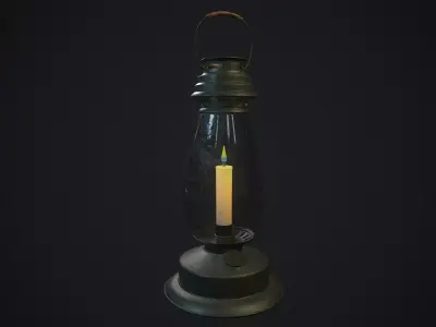 Candle 7 PBR Low-poly 3D model