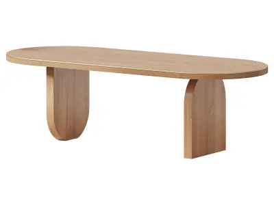 Ezra Dining Table And Freddo Dining Chair 3D model