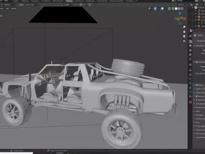 OFF ROAD TRUCK Low-poly 3D model