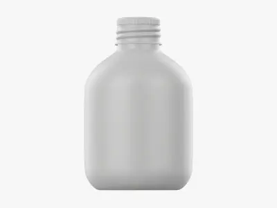 Bottle with cap metal small 3D model
