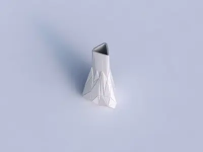 Vase grounded triangle with random triangle plates 2 3D print model
