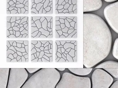 Panel windows  river pebble n1 3D model