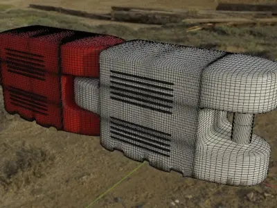 Race Track Barrier 3D Model 3D model