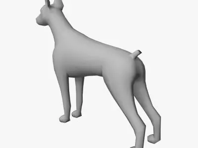 Low Poly Doberman pinscher Low-poly 3D model