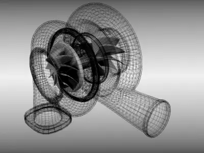 Turbocharger 3D model