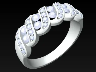 Diamond Ring - Womens Rings - N192400 3D print model