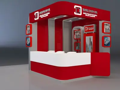 Booth Exhibition Stand a198 3D model