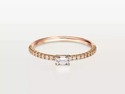 ETINCELLE - RING - TAILLE EMERAUDE 3D print model