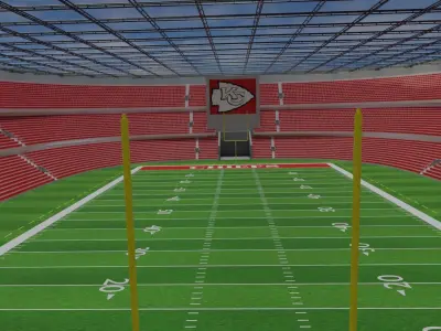 Kansas City Chiefs - American Football Stadium Low-poly 3D model