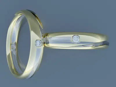 Gold Ring Jewelry 3D print model